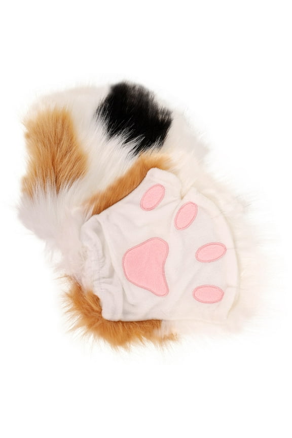 1 Pair Cat Paw Gloves Plush Cosplay Animal Paw Mittens Soft Adjustable Claw Gloves for Party Performance Costume Assorted Colors