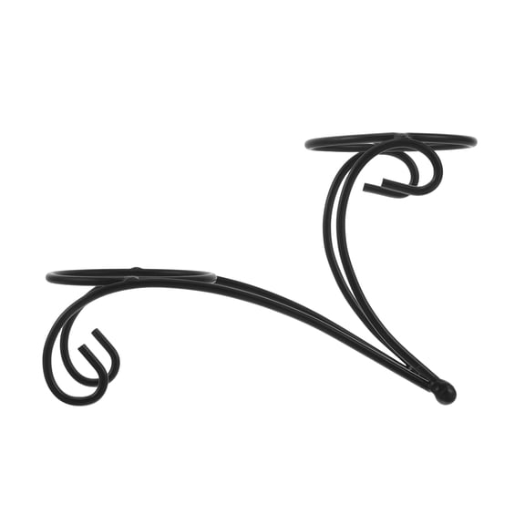 HOOWIFFY Garden Gazing Sphere Stand Holder, 2 Slot Iron Base for Balls