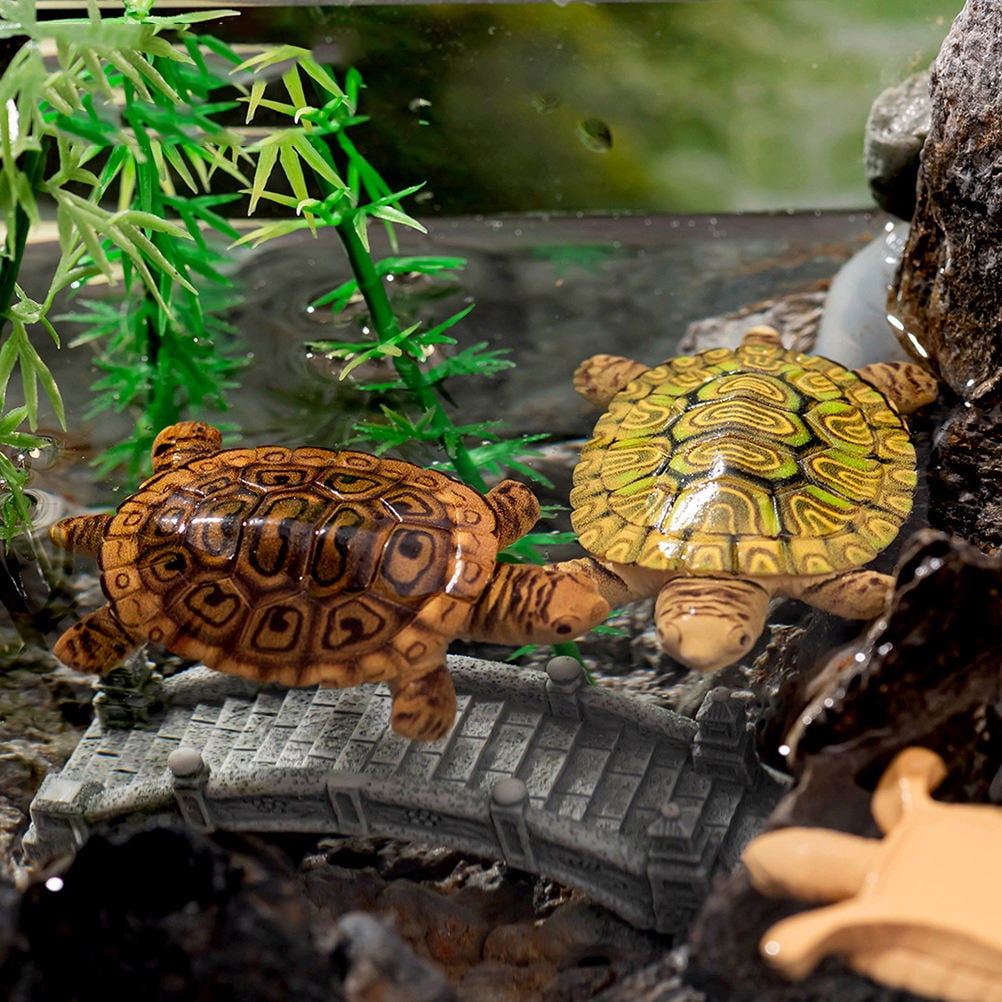 HOOWIFFY Pcs Miniature Turtle Figurines, Fish Tank Decoration