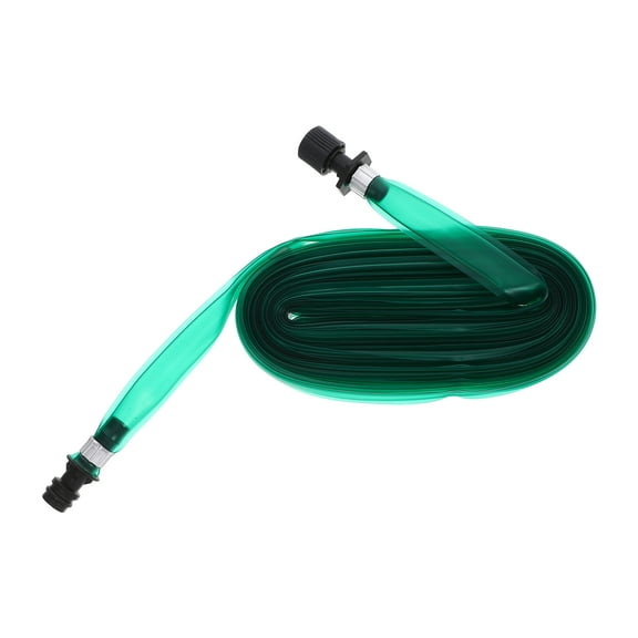 HOOWIFFY Flat Sprinkler Hose Green PVC for Gardens and Vegetable Patches Durable