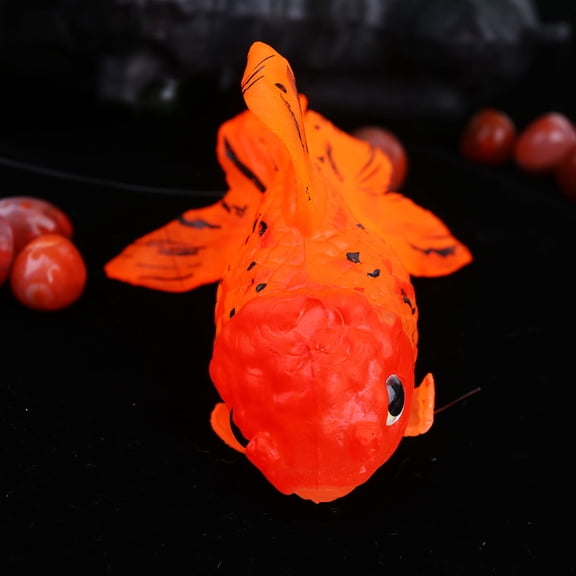 HOOWIFFY Glow-in-the-Dark Fish Tank Decoration Imitation Goldfish Silicone 1Pcs Aquarium Use