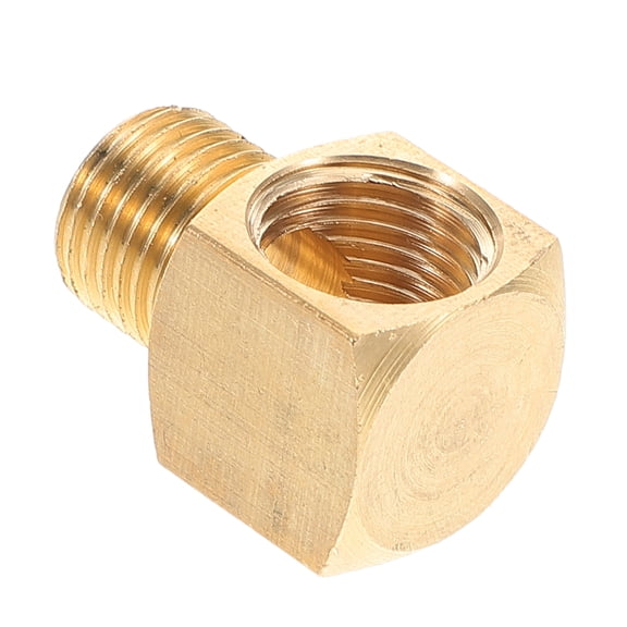 HOOWIFFY Golden Brass 90 Degree Elbow Pipe Fitting with Threaded Design for Gas Lines