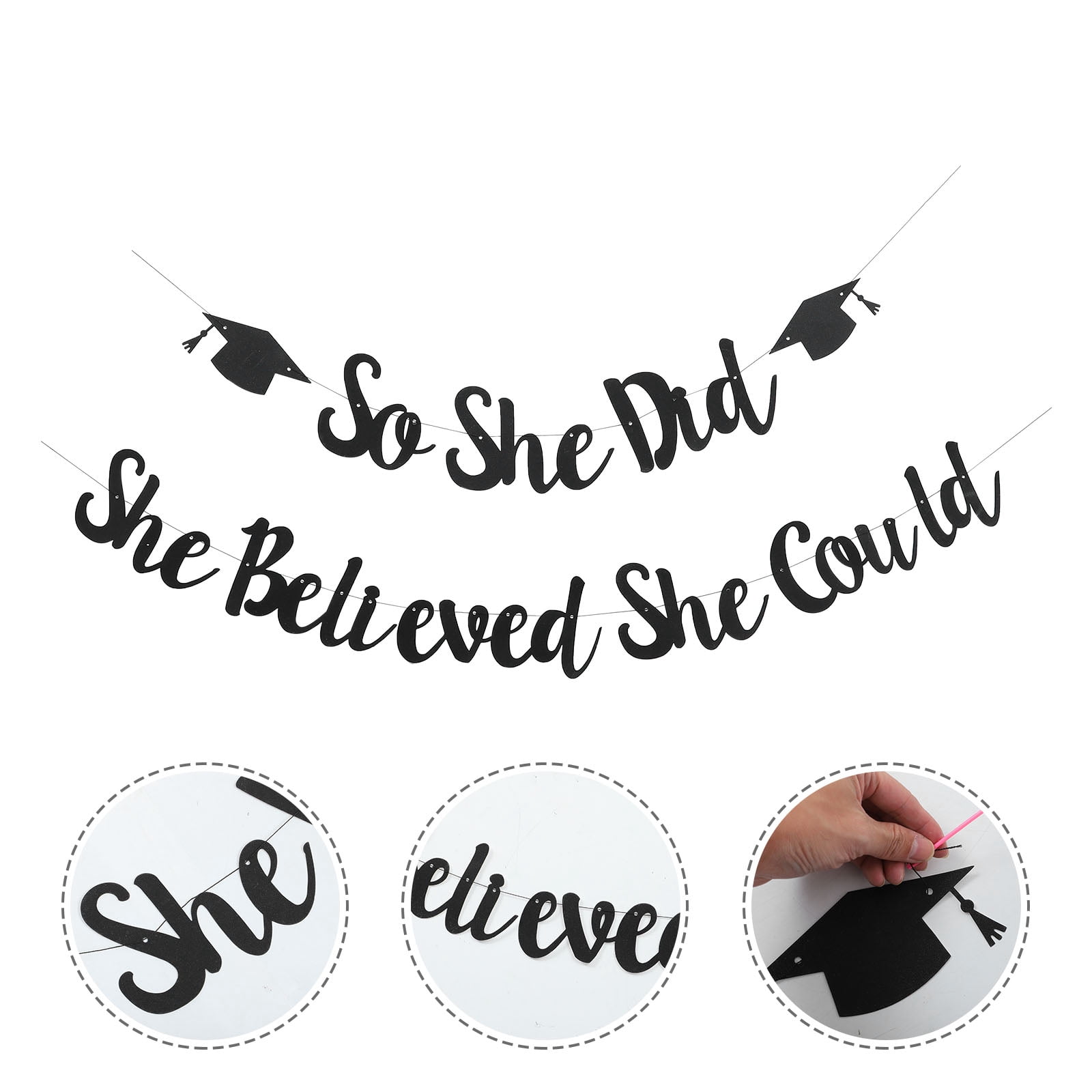 HOOWIFFY Graduation Bunting for Graduation Party Decoration with ...