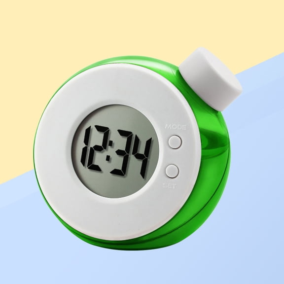 HOOWIFFY Water Clock with LED Time Display Green Color Requires Only Water to Operate