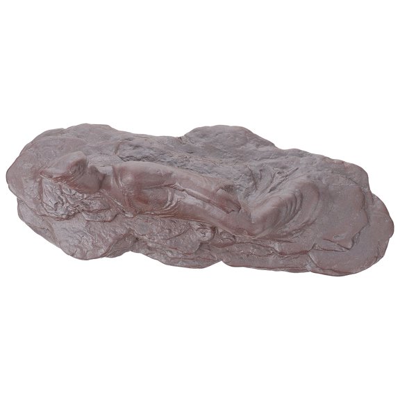 HOOWIFFY Grey Fish Tank Ornament Aquarium Decoration Fish Shrimp Hideout Natural Scenic Decor