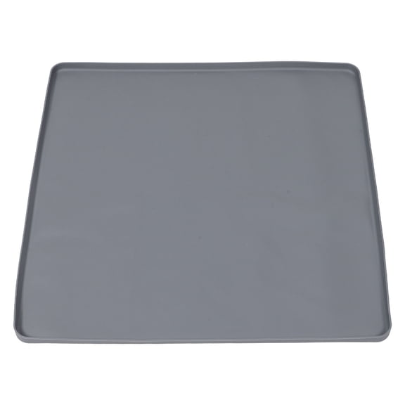 HOOWIFFY Grey Silicone Anti Leak Kitchen Tray Dishwasher Drip Pan with Water Collection Grooves