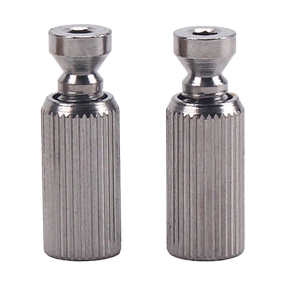 HOOWIFFY Guitar Bridge Mounting Posts Tremolo Bridge Studs Steel Silver 2Pcs