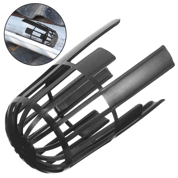 HOOWIFFY Black Outdoor Gutter Guard with Hole Design for Fast Water Drainage and Leaf Blockage