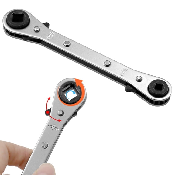 HOOWIFFY Double Reversible Ratchet Wrench Spanner, Hand Tool for Car Repair, Refrigeration, and Mechanical Maintenance