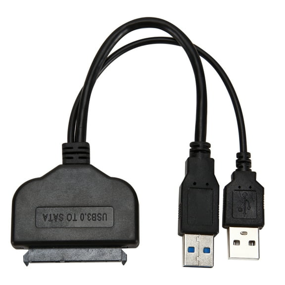 HOOWIFFY 2.5 Inch Hard Drive Data Cable USB 3.0 for Laptop External 2.5" HDD SSD Black Connector