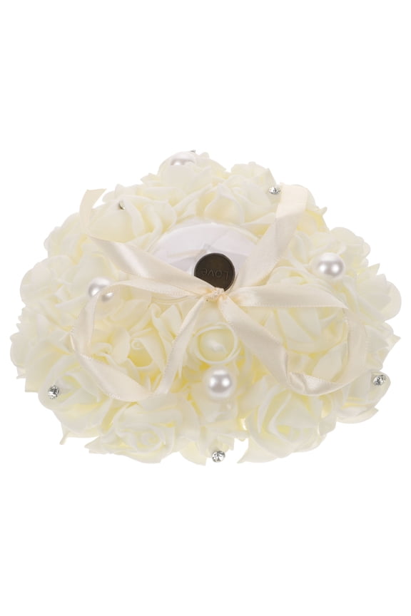 Ivory Wedding Pillow with Foam and , Elegant Wedding Decor Accessory