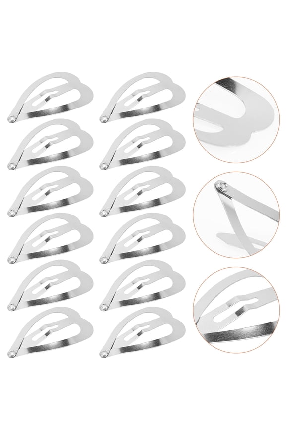 Heart Hair Clips for Women, Elegant Snap Barrettes, Minimalist Hair Accessories, 100 Pieces for Everyday Styling