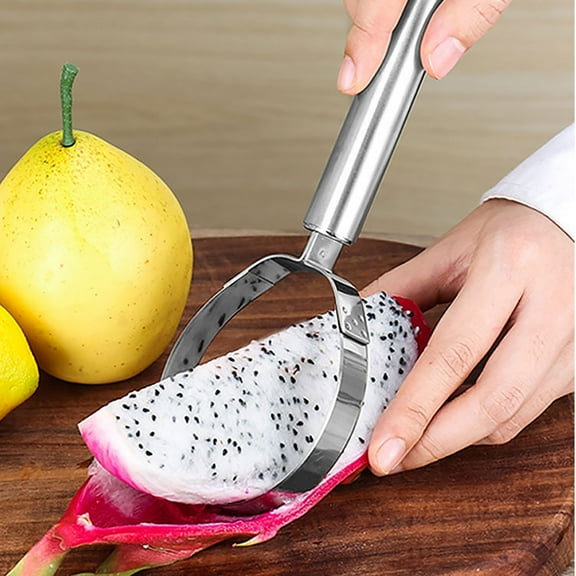 HOOWIFFY Portable Fruit Cutting Watermelon Scoop Stainless Steel for Home Use 1Set