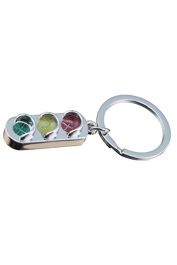 Keychain for Car Keys Traffic Light Shape Metal 1Pack for Any Occasion