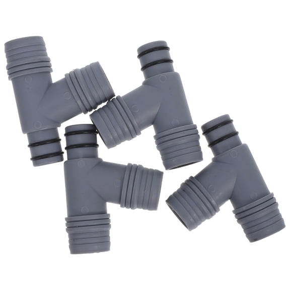 HOOWIFFY ABS Y-Shape Drain Fittings Grey Flexible Kitchen Sink Drain Pipe Connector for Efficient Water