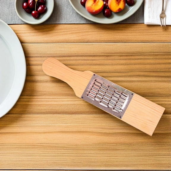 HOOWIFFY Multi Color Potato Slicer with Non Slip Wood Handle for Kitchen Use
