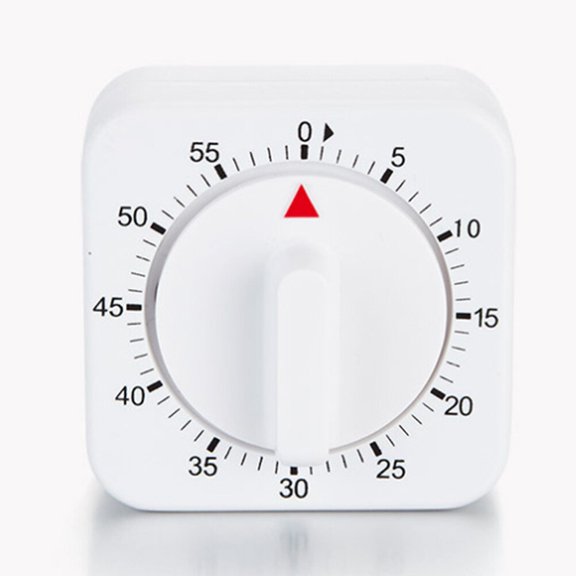 HOOWIFFY Kitchen Timer White Mechanical Countdown Timer Suitable for Home Restaurant