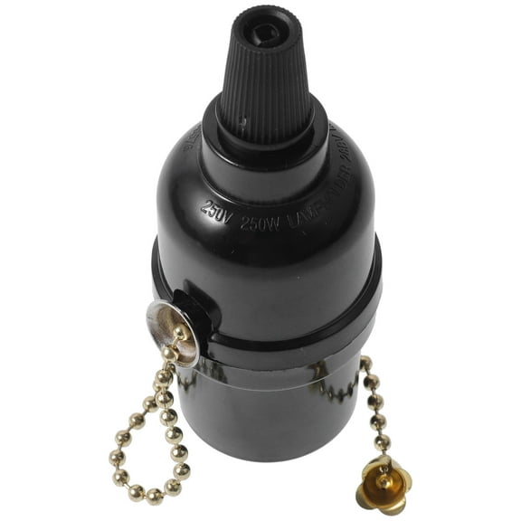 HOOWIFFY Lamp Base with Pull Chain Switch for Ceiling Light Fixtures E26 Socket Multi Color