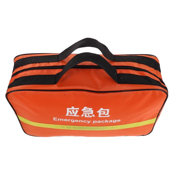 HOOWIFFY Large Emergency Response Bag with Reflective Strips, Empty Orange