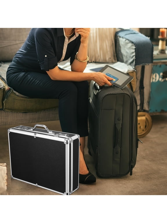 Large Lockbox Briefcase Lock for Storing Valuable Items, and Portable 1 Set