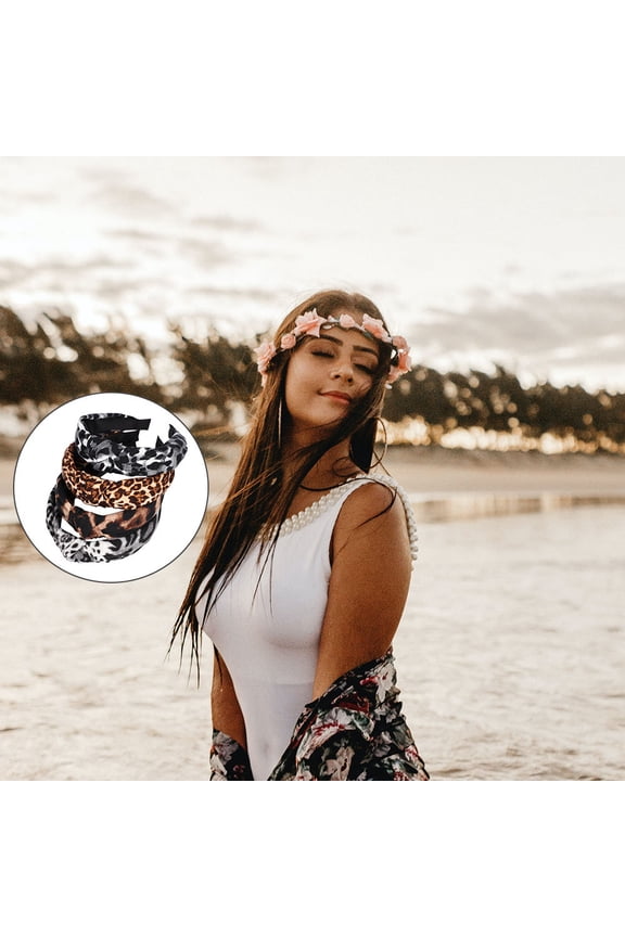 Leopard Print Cloth Headbands for Women, 4pcs Elegant Fashion Hair Accessories, Perfect for Parties and Everyday Wear