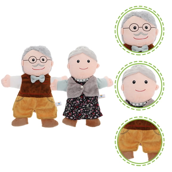 HOOWIFFY 2-Pack Hand Puppets Assorted Colors Realistic Storytelling Figures for Kids Educational Play