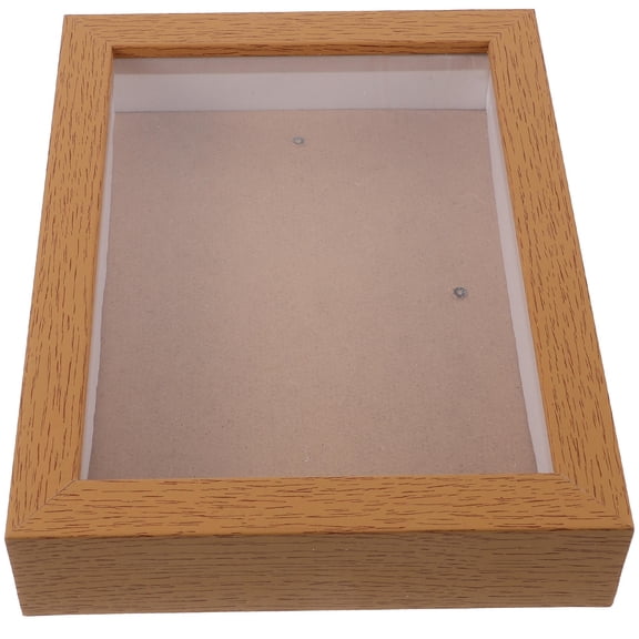 HOOWIFFY Light Brown Floating Shadowbox Frame for Photo and Pressed Flower Display