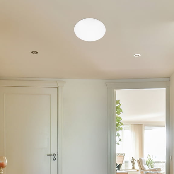 HOOWIFFY White Plastic Ceiling Light Cover for Home Lighting Decor with Easy Installation