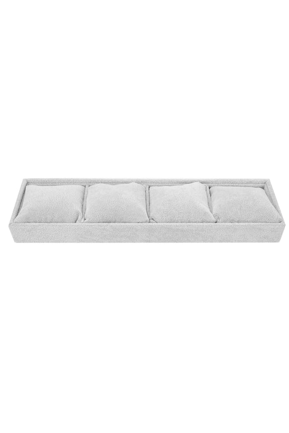 Light Grey Watch Holder Tray with Pillow for Daily Storage and Display