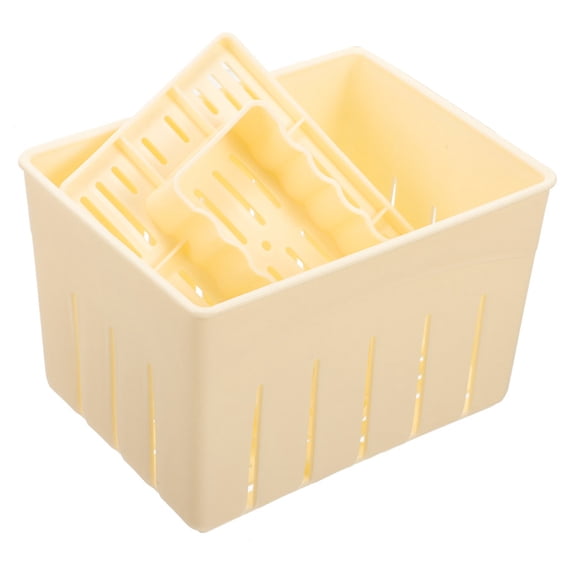 HOOWIFFY Lightweight Tofu Pressing Tool PP Light Yellow for Storage Safe and Practical