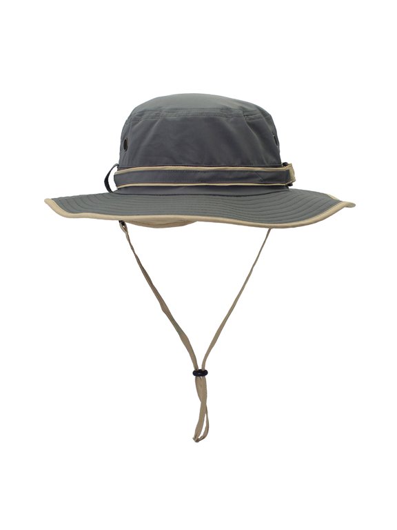 Lightweight Dark Grey Fishmen Hat with Flap for Sun Uv Protection