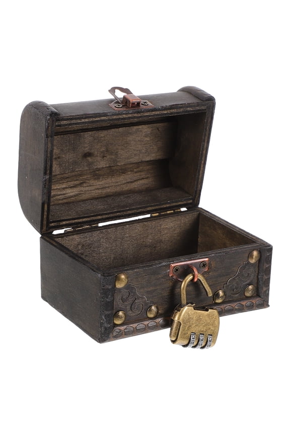 Retro Charm Storage Box Wooden Trinket Box Wood 1 Set