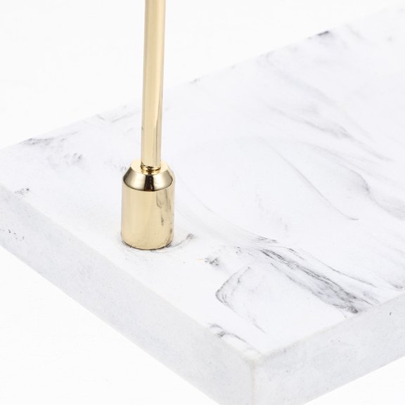 HOOWIFFY Marble Toothbrush Holder Stand for Bathroom Home with Easy Cleaning and Multifunctional Storage