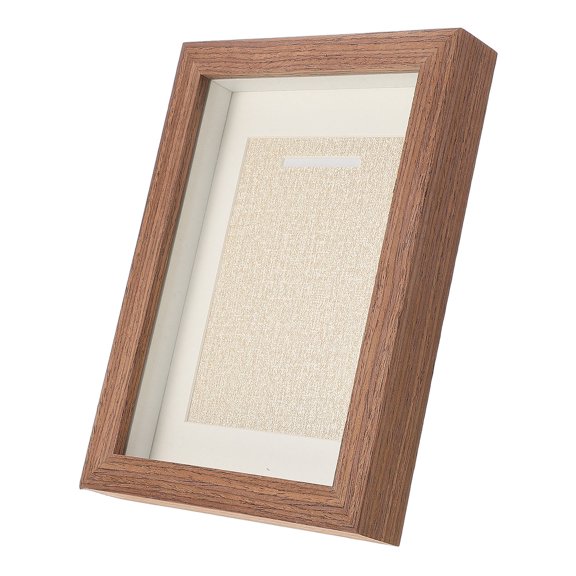 HOOWIFFY Wall Mounted Medal Display Case Coffee Wood Sturdy and Realistic 3D Hollow