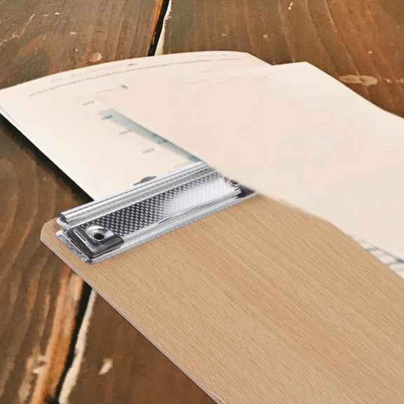 HOOWIFFY Menu Holder Clipboard 6Pcs Multi-Functional Khaki Wood For Menus And Documents In Restaurants