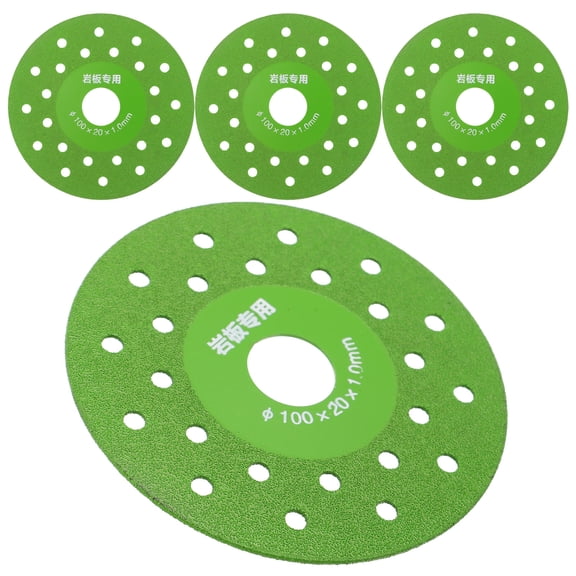 HOOWIFFY 4-Pack Abrasive Grinding Wheels, Green Alloy Discs for Rock, Glass, Stone, Versatile Cutting and Polishing