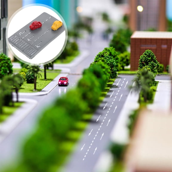 HOOWIFFY Resin Miniature Dollhouse Traffic Road Model with Intricate Details for Collectible Decor and Small Scale Display Scenes