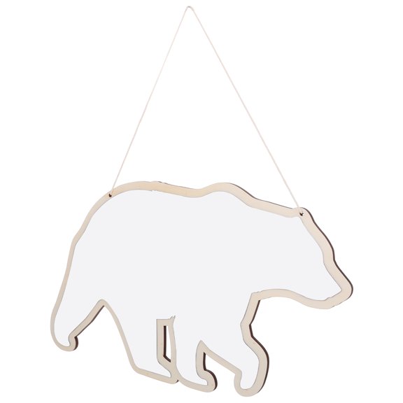 HOOWIFFY Mirror Wall Art Bear Shaped Acrylic Decorative Sticker For Children Bedroom 1Pcs