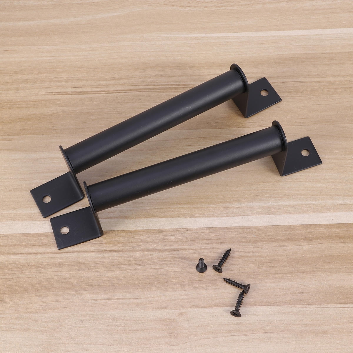 HOOWIFFY 2Pcs Modern Black Aluminum Alloy Cabinet Handle with Skid ...