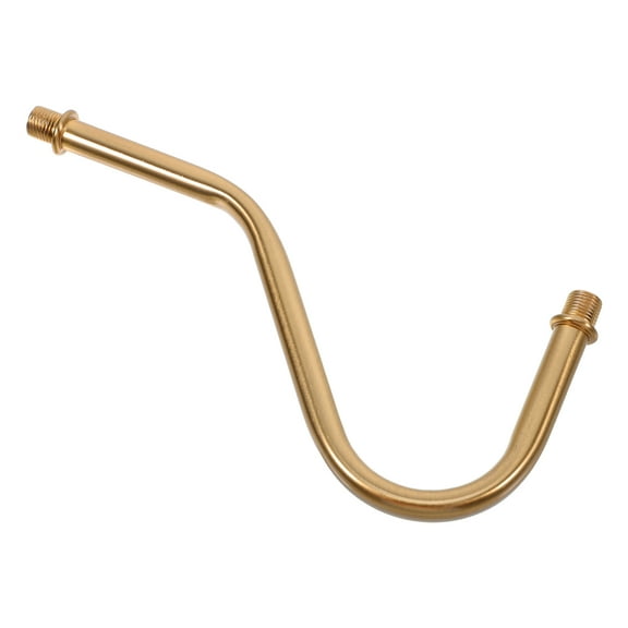 HOOWIFFY Modern Sophistication Lamp Rod Curved Golden Iron For Homeowners 1Pack