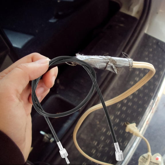 HOOWIFFY Black Motorcycle Speedometer Cable Replacement Easy Install Accurate Mileage Tracker