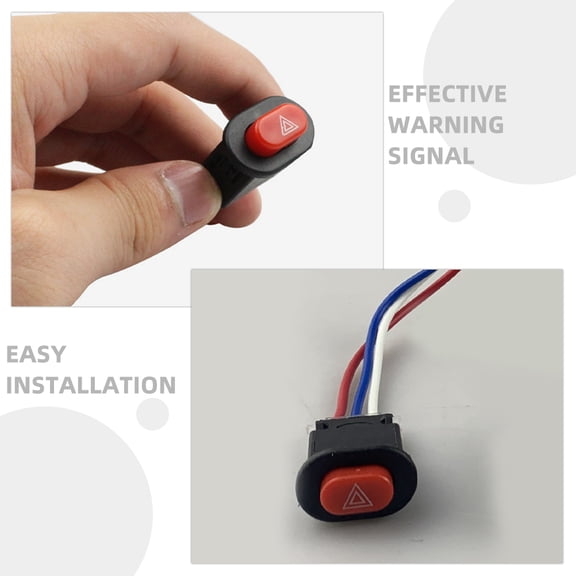 HOOWIFFY Motorcycle Warning Light Button for Enhanced Safety and Easy Installation Motorbikes