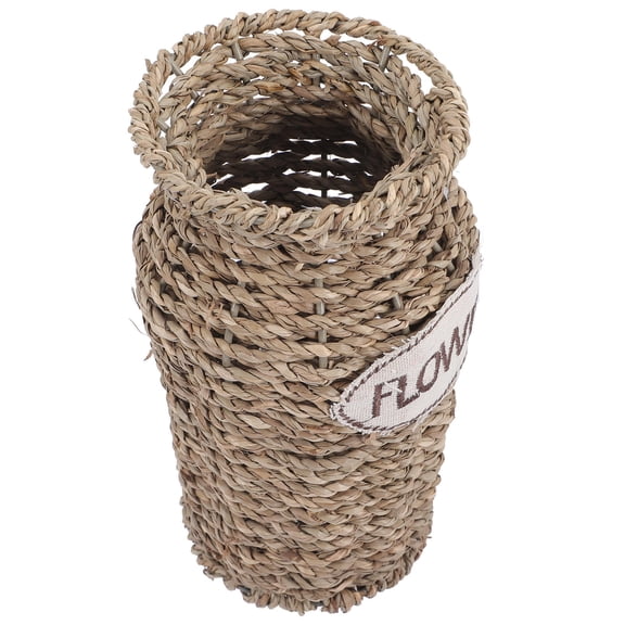HOOWIFFY Multi Straw Woven vase for Home Decor Creates Comfortable Atmosphere with Build 6.5 Inches