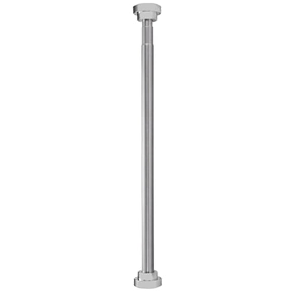 HOOWIFFY Extendable Clothes Rail Telescopic Rod for Home Use Plated Silver Finish