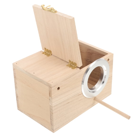 HOOWIFFY Nesting Box for Wooden Light Yellow 1Set with Rustic Style