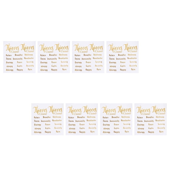 HOOWIFFY Golden Cosmetic Bottle Labels Self-Adhesive Decorative Stickers Easy to Remove for Makeup Containers