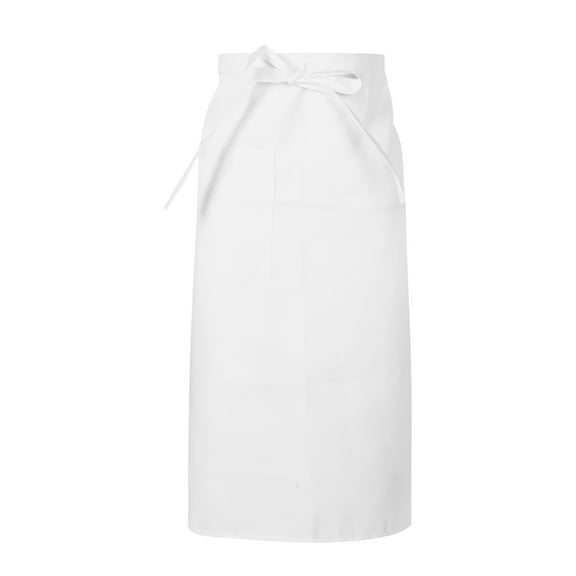 HOOWIFFY Back to School Half Bistro Apron White Polyester Convenient Pocket for Kitchen Servers 1Pack