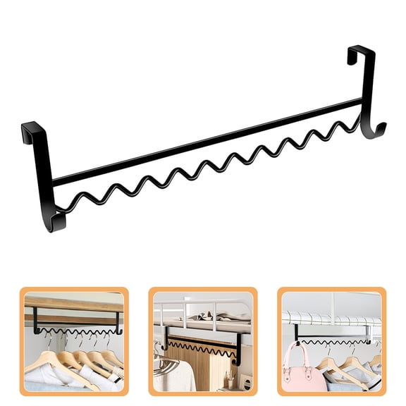 HOOWIFFY Over the Door Rack for Hanging Clothes in Dormitory 1Pcs