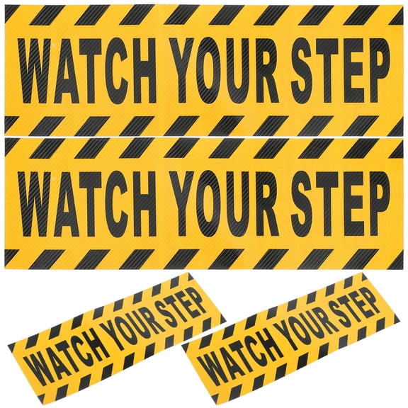 HOOWIFFY Home Safety Warning Tape Stickers, 4 Pieces Multi-Color PVC Anti-Caution Tape for Hazard Marking