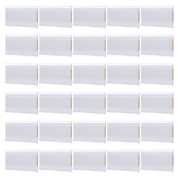 HOOWIFFY Adhesive PVC Shelf Label Holders, Multicolor 1 Set, Stick- Tags for Bookshelves, Storage Bins, Office Pantry Use